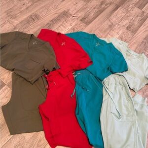Med Couture Scrub Set in Red, Teal, Olive, and Mint